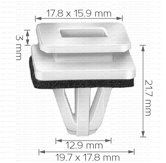 Клипс щипка за външна странична лайстна на Honda CR-V 