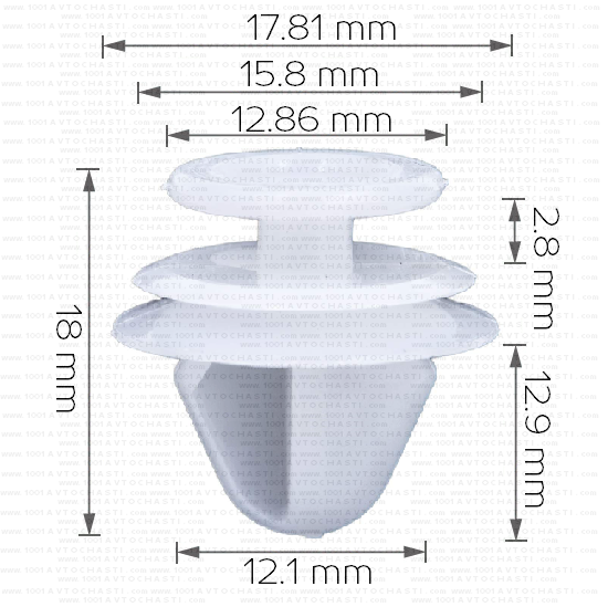 Щипка крепеж за лайстни панели  кори врати прагове и багажник за Volvo 