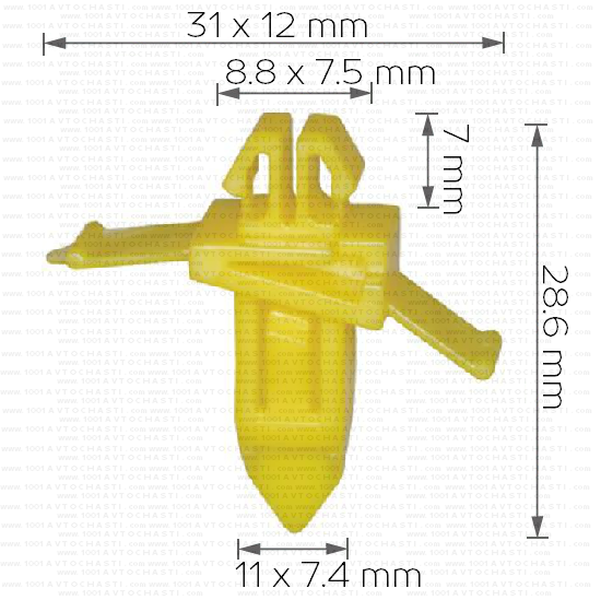 Клипса за лайстна преден калник за Toyota Land Cruiser Prado 