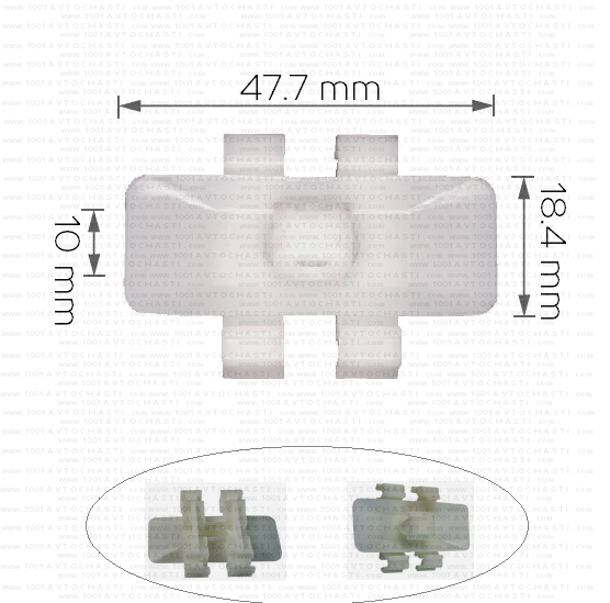 Щипка крепеж за странични лайстни на вратите за Mercedes 