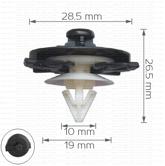 Щипка крепеж за странични панели и кори на предни и задни врати на VW 
