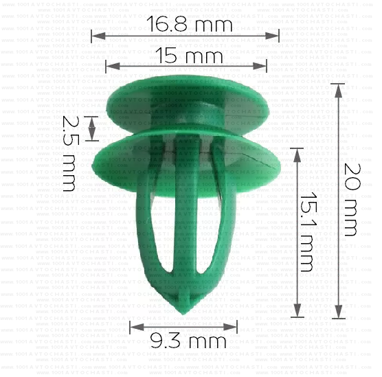 Щипка крепеж за странични панели и капаци на тапицерия за Opel 