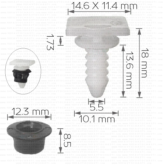 Щипка за лайстни за врати за VW