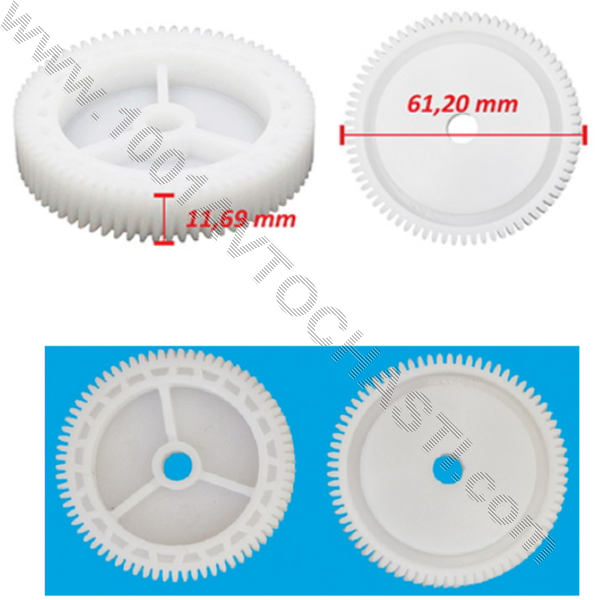 AVR-6023 Ролка моторче 61.20 мм.Универсална.