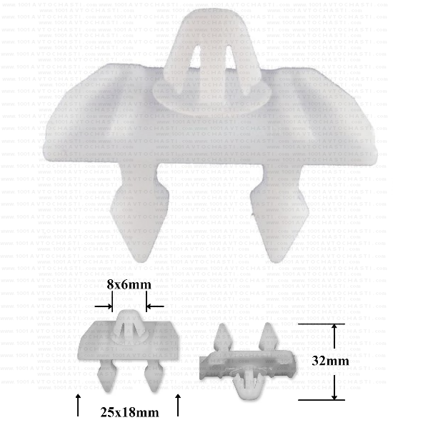 KD1479 Щипки за странични лайстни Mercedes W124 и Mercedes W201