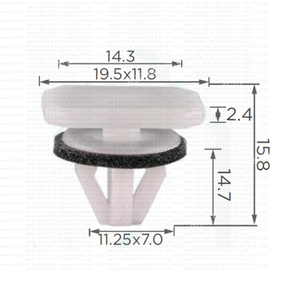 KD1480 Копче арка калник за Ford Tourneo Connect
