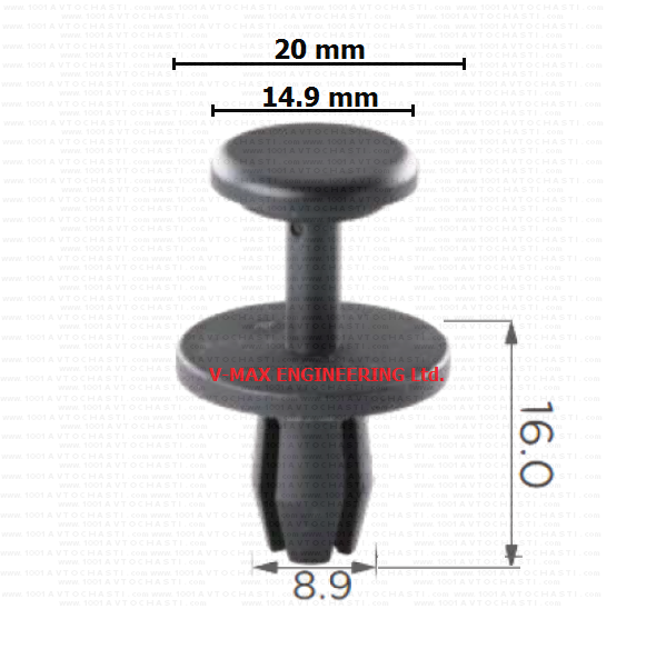 KD1482 Копче крепеж за автомобили Porsche