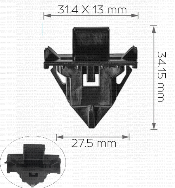 KD1490 Щипка за лайстна на предния калник за автомобил Toyota