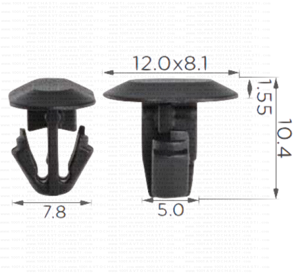 KD1507 Щипка уплътнение врати капак двигател и предно стъкло Volvo