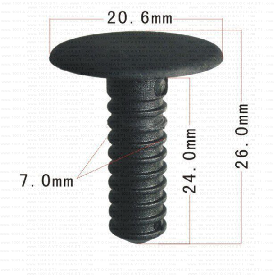 KD1545 Болт облицовка багажник Peugeot