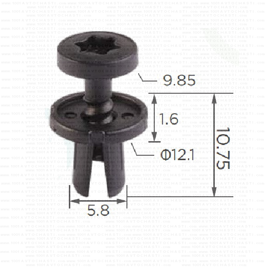 KD1550 Щифт тапицерски лайстни праг капаци Peugeot