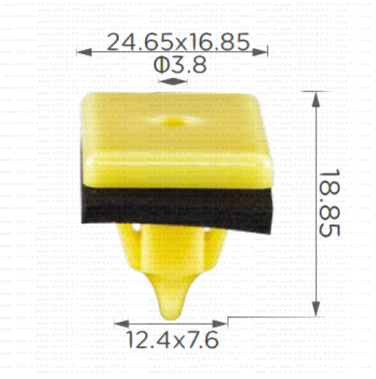 KD1561 Монтажна щипка за лайстни праговете на вратите Kia