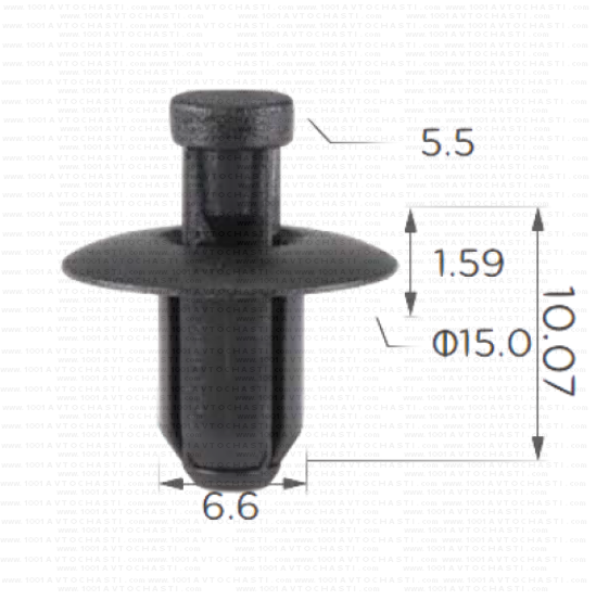 KD1485 Щипка кора под челно стъкло Kia