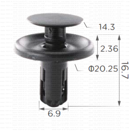 KD1566 Щипка разтегателна преграда багажник Toyota