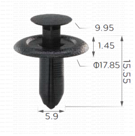 KD1569 Тапицерска щипка вътрешни колони Mazda.