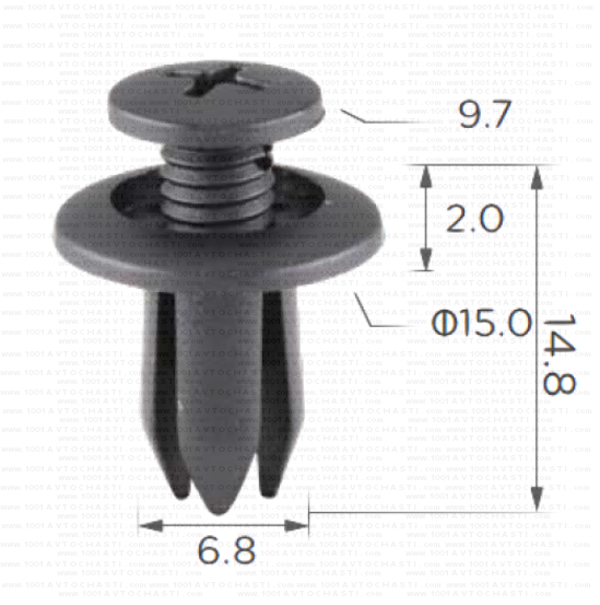KD1572 Щипка елементи багажник и лайстни Toyota