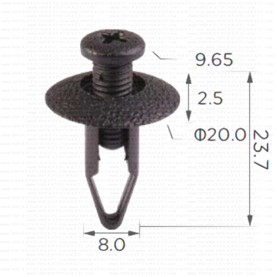 KD1593 Щипка капаци вежди калници броня Nissan