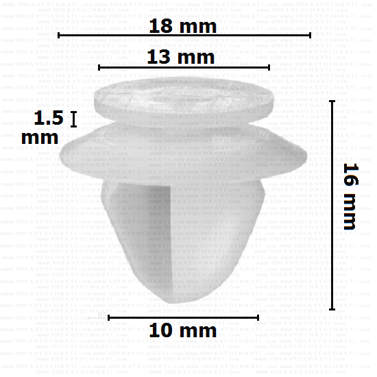 KD1596 Щипка кори врати лайстни панели Peugeot