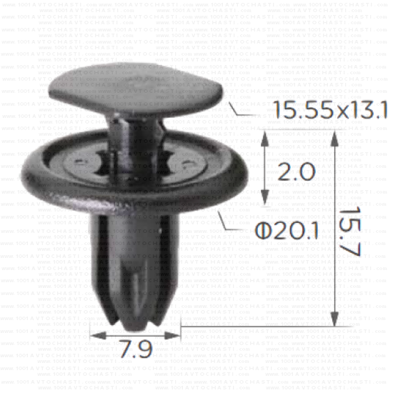 KD1597 Щипка калници брони решетка предно стъкло Mazda