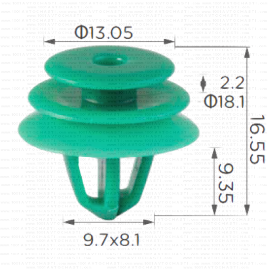 KD1601 Щипка тапицерия врати колони багажник Kia