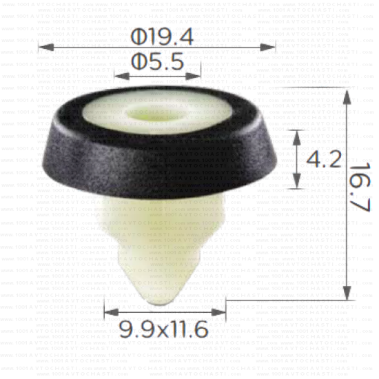 KD1609 Щипка броня калници панели VW