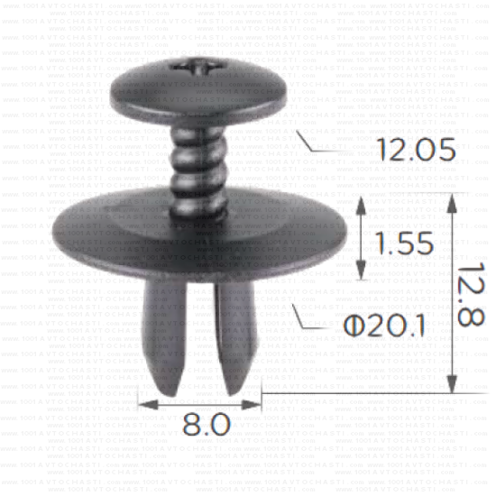 KD1613 Щипка шумоизолация капак и предно стъкло Mini Cooper