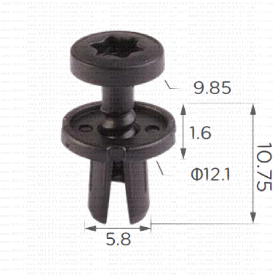 KD1614 Щипка праговете панели багажник Renault