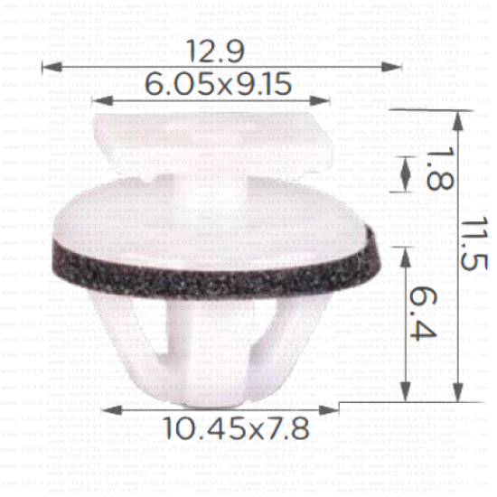 KD1636 Щипка лайстна праг под вратите Nissan.
