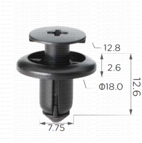 KD1647 Крепеж връх брони фар калници двигател Kia Hayundai Subaru