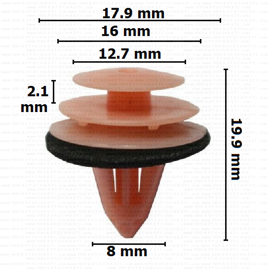 KD1650 Щипка панел врата лайстна калник Nissan