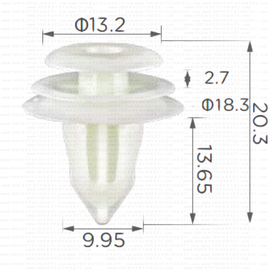 KD1658 Щипка панел врата прагове багажник Toyota