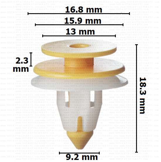 KD1661 Тапицерска щипка багажник и фарове Nissan