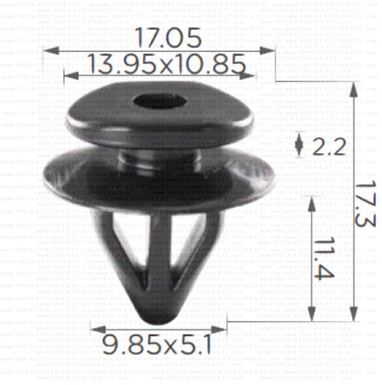 KD1662 Щипка външен праг вежди калници Subaru.