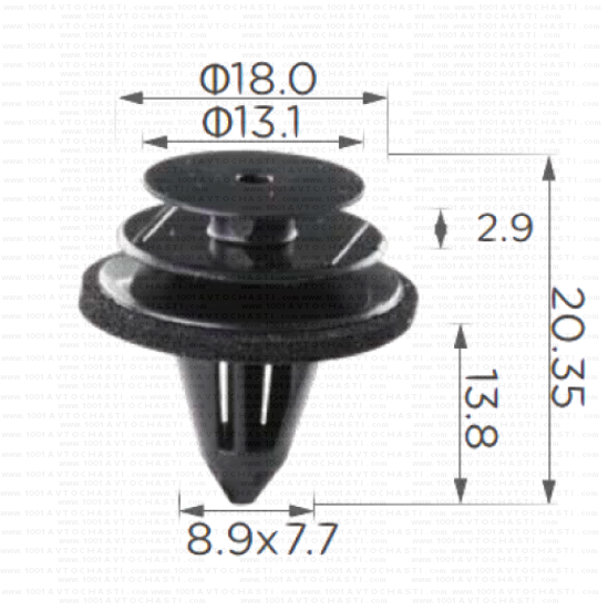 KD1684 Щипка панели врати и тапицерия таван Nissan