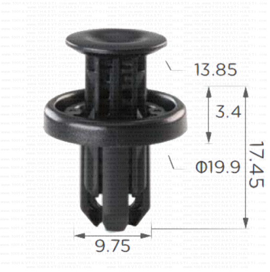 KD1691 Щипка броня калници маска спойлер Honda