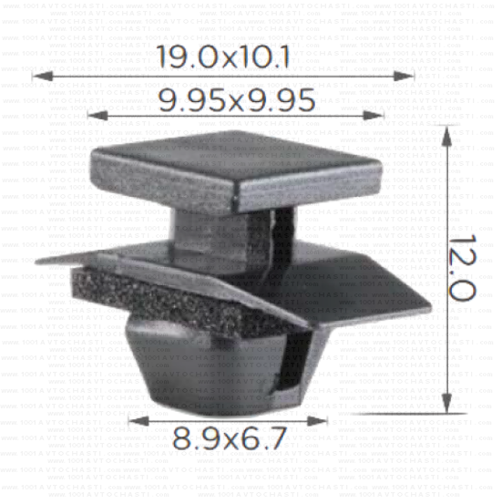 KD1710 Шипка лайстна калник Honda