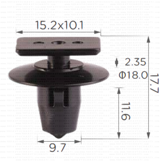 KD1715 Щипка крепеж праг под вратите Nissan