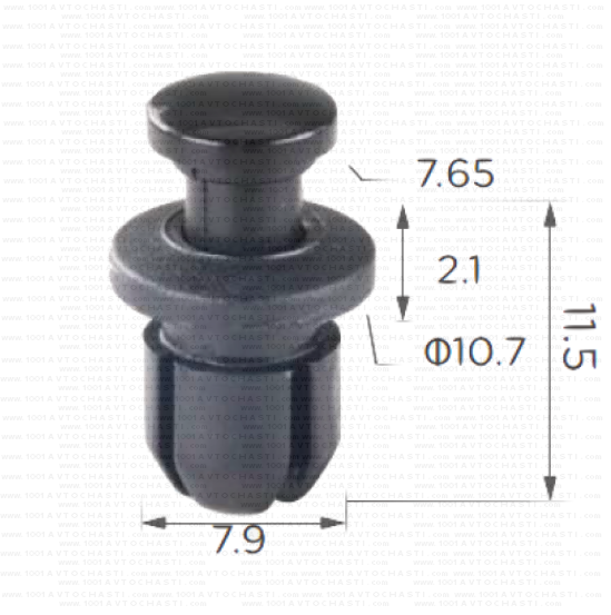 KD1757 Щипка подкалник и предпазител радиатор Honda