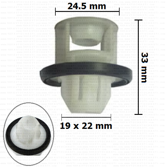 KD1761 Щипка крепеж лайстна под вратите Mercedes