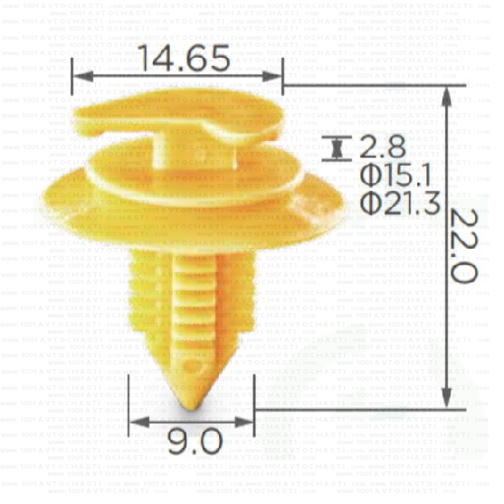 KD1802 Щипка декоративна предпазна лайсна Peugeot