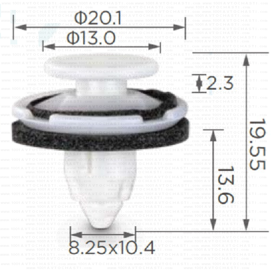 KD1807 Копче панел задна врата за автомобили Honda