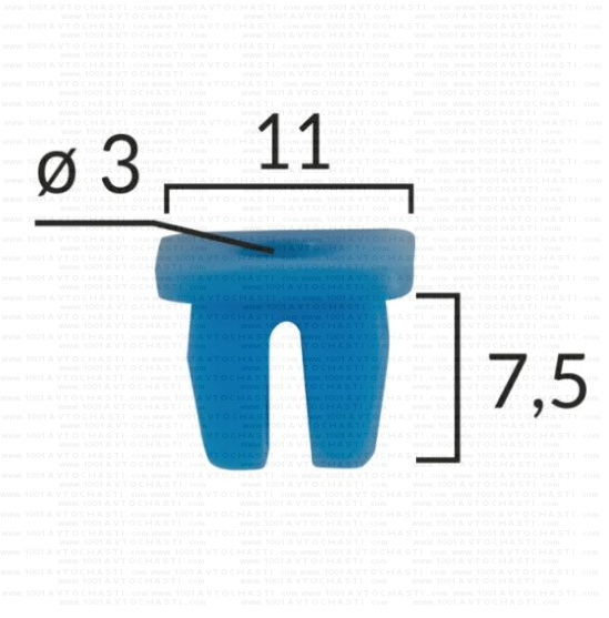 KD1809 Щипка основа за багажник странична лайстна автомобили VW