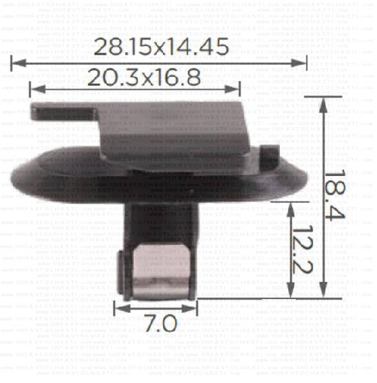 KD1852  Щипка уплътнения панели лайстни врата праг багажник Renault
