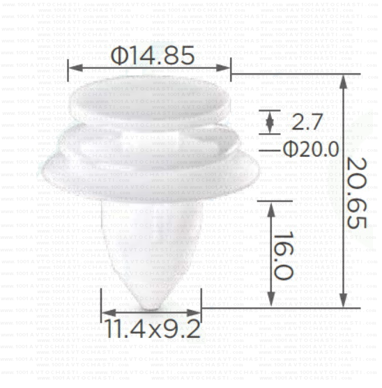 KD1854  Щипка панел врата JEEP