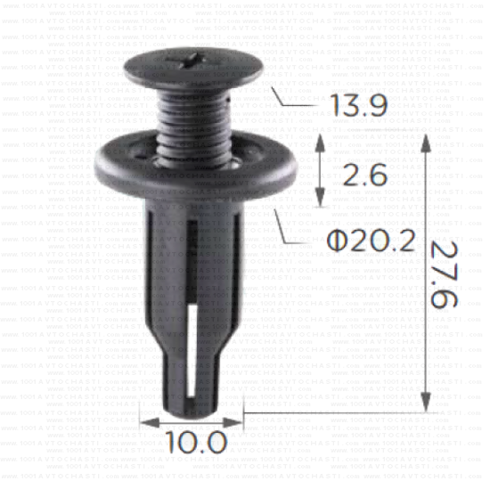 KD1889 Щипка за броня колони прагове на врати Chevrolet Daewoo GM Honda Hyundai Kia Lexus Toyota