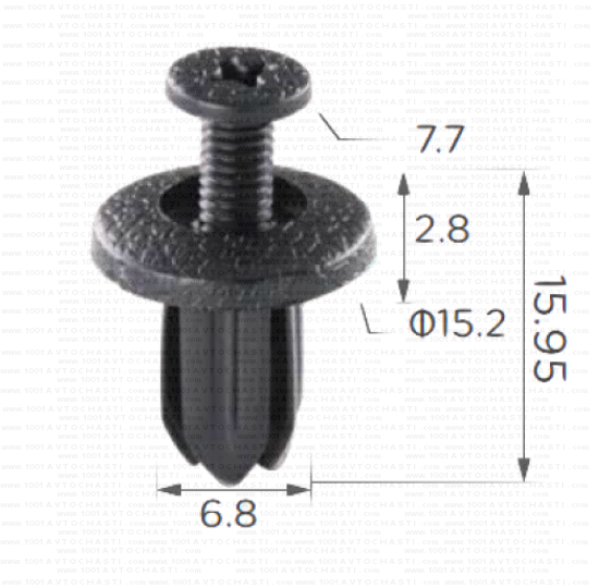 KD1891 Щипка панел колони таван багажник Honda