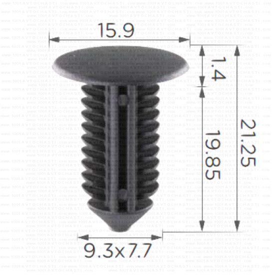 KD1902 Щипка броня калник  багажник седалка Renault
