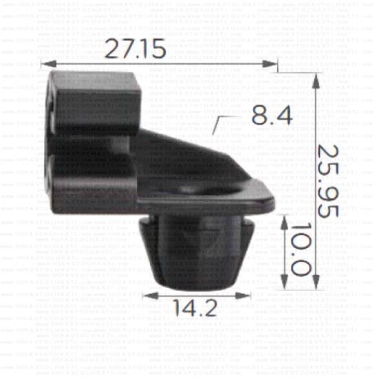 KD1919 Щипка държач рейка капак Peugeot