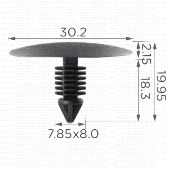 KD1926 Щипка шумоизолация капак Renault