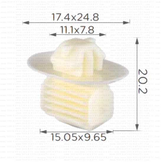 KD1931 Щипка крепеж панели VW